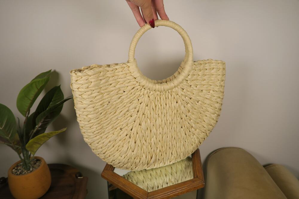L'occitane Woven Straw Tote Bag